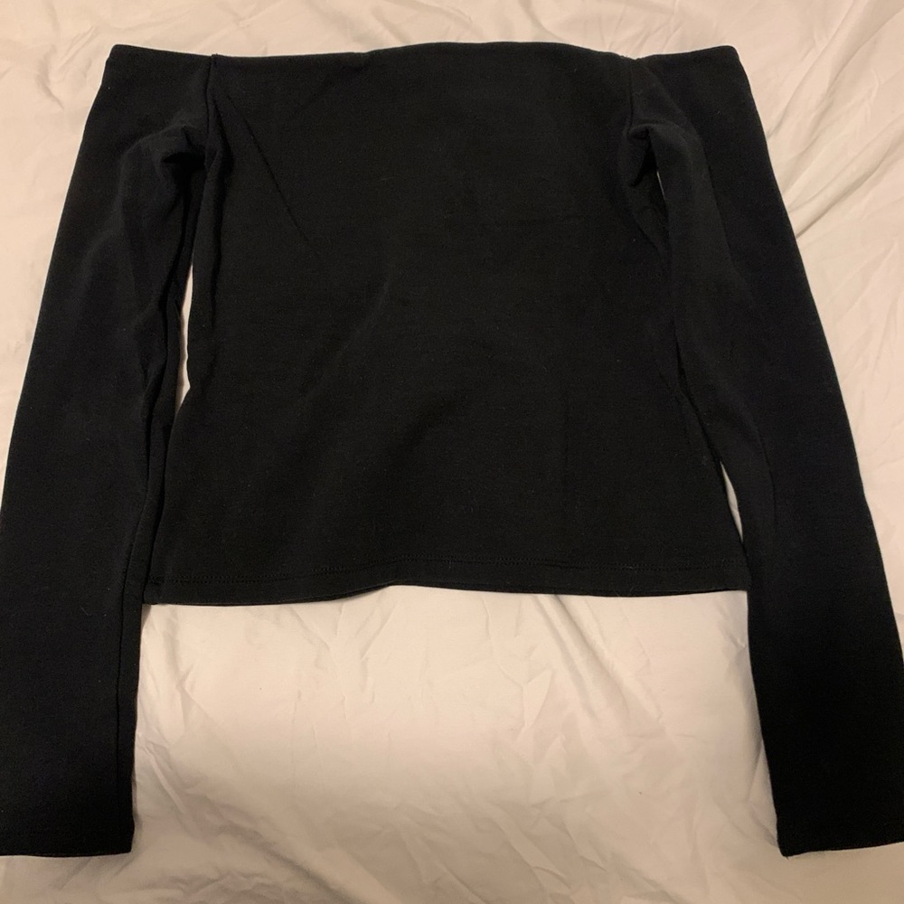 NWOT Abercrombie Bra-Free Off-The-Shoulder Long-Sleeve Top - Picture 4 of 4